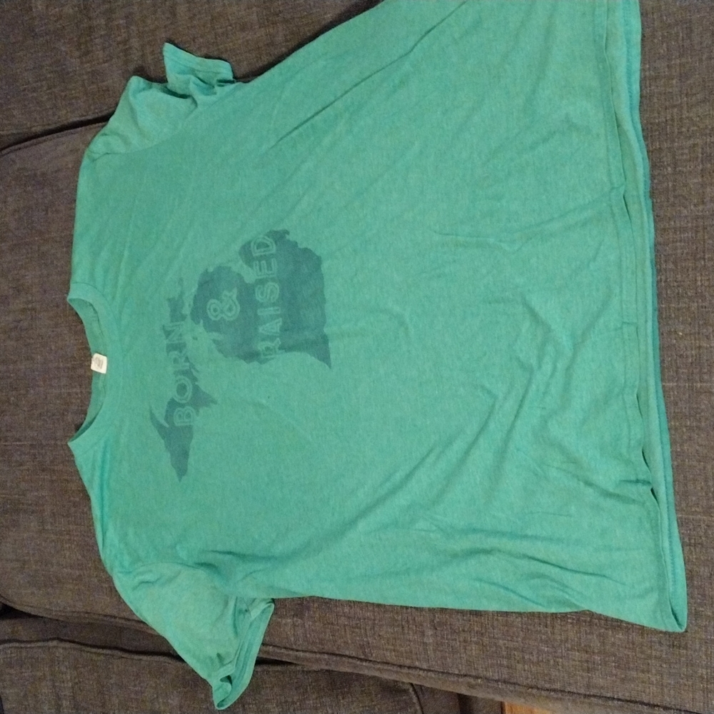 Men's XL Born and raised in Michigan shirt